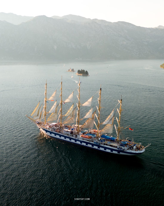 sail ship in bay of kotor