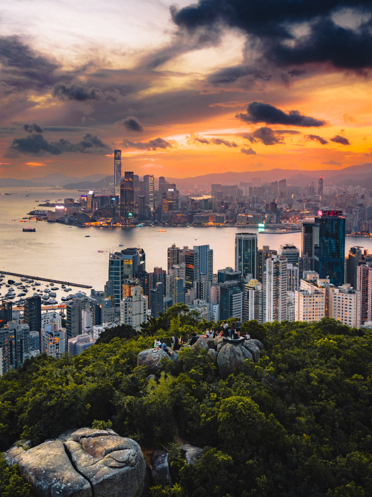 Standing above the city